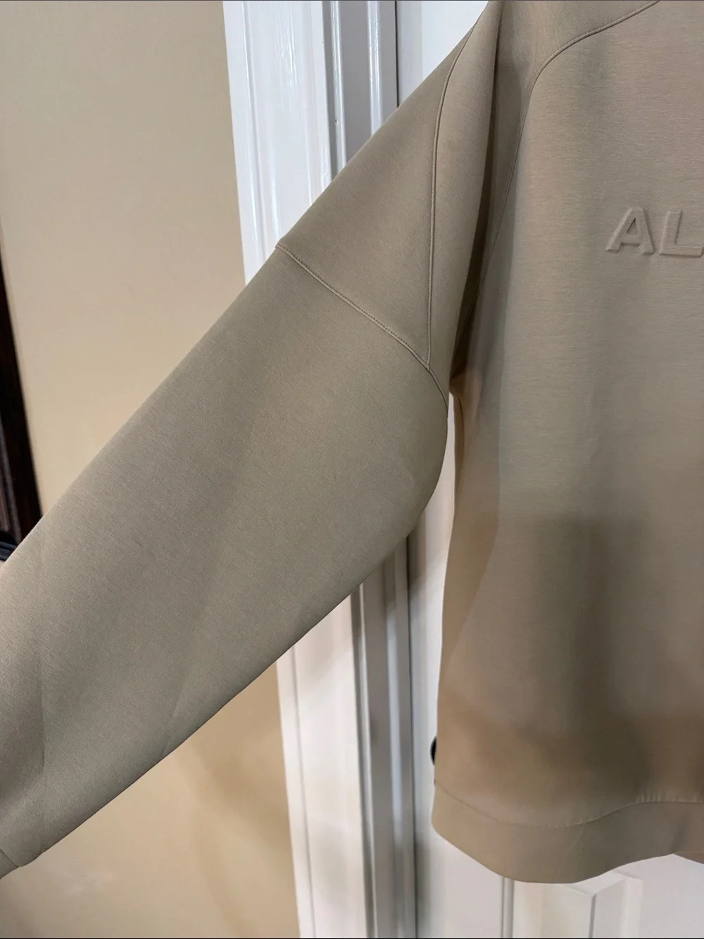 Alphalete Elements Crewneck Sweatshirt in Tan